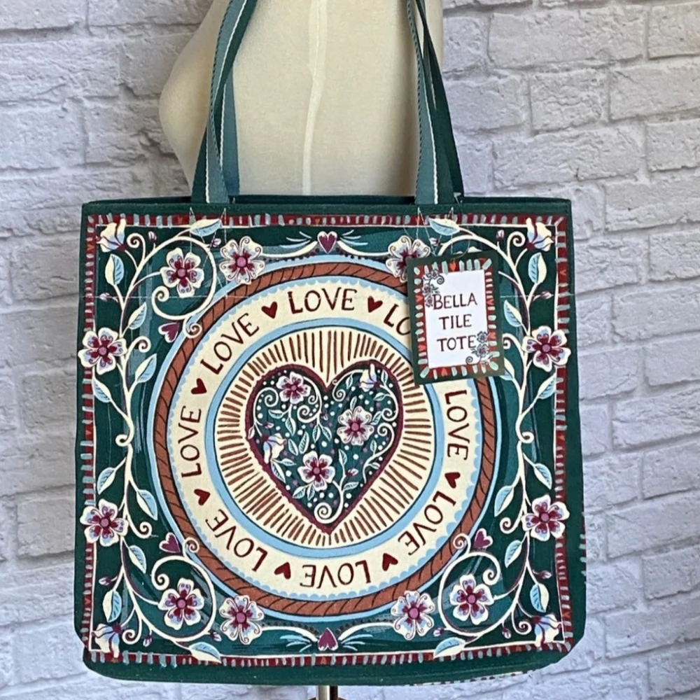 Brighton Bella Tile Love is All You Need Tote, NWT - Picture 8 of 8